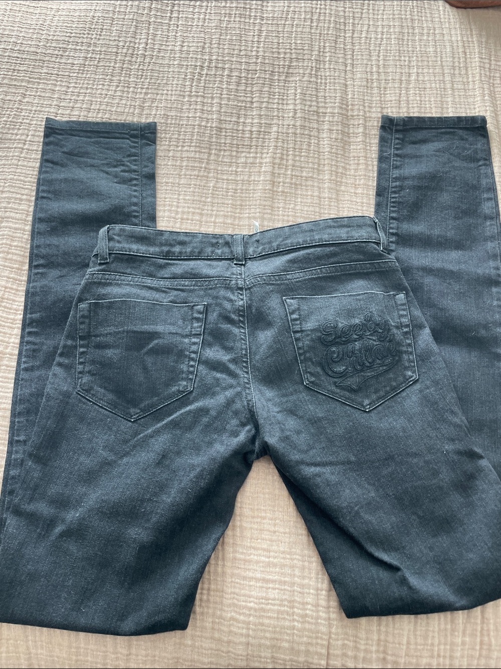 See By Chloe Black Skinny Classic Jeans NWOT 26 - Picture 8 of 10